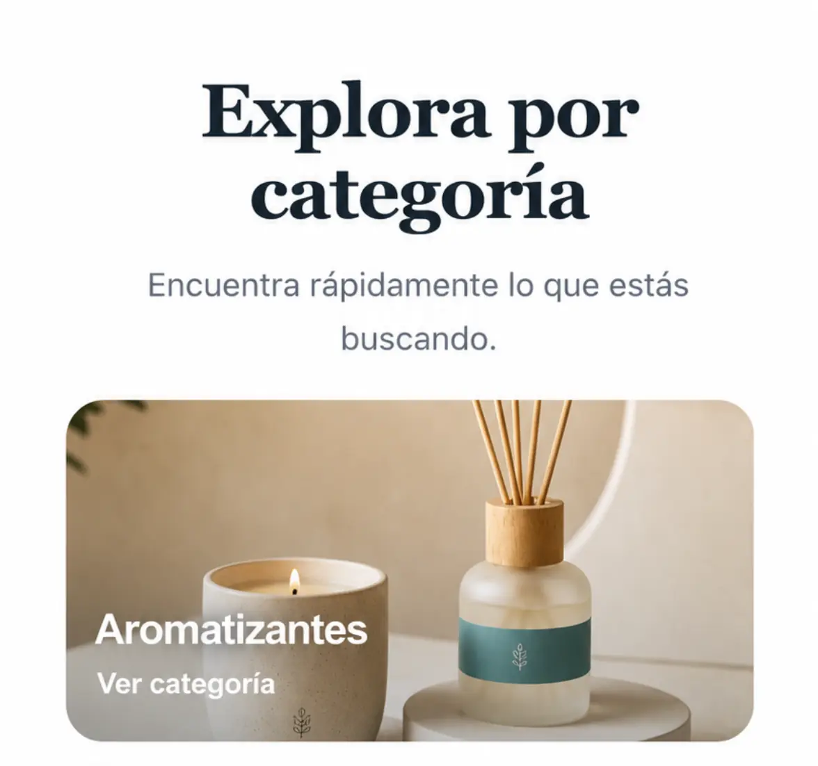 Categorías visuales en MaiShop