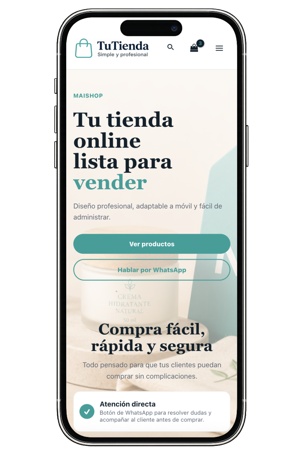 Ejemplo responsive de MaiShop para una tienda online general