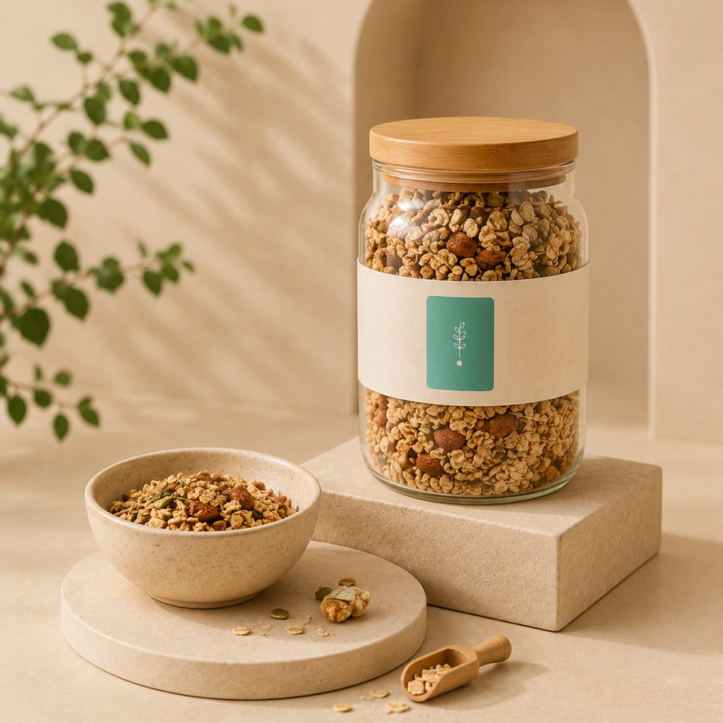 Granola Artesanal de Avena, Frutos Secos y Semillas